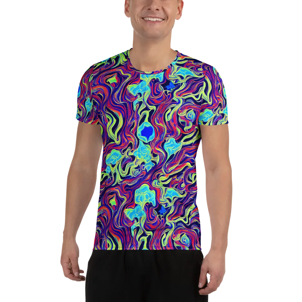 Plasma Waves on Men's Athletic T-Shirt — Front