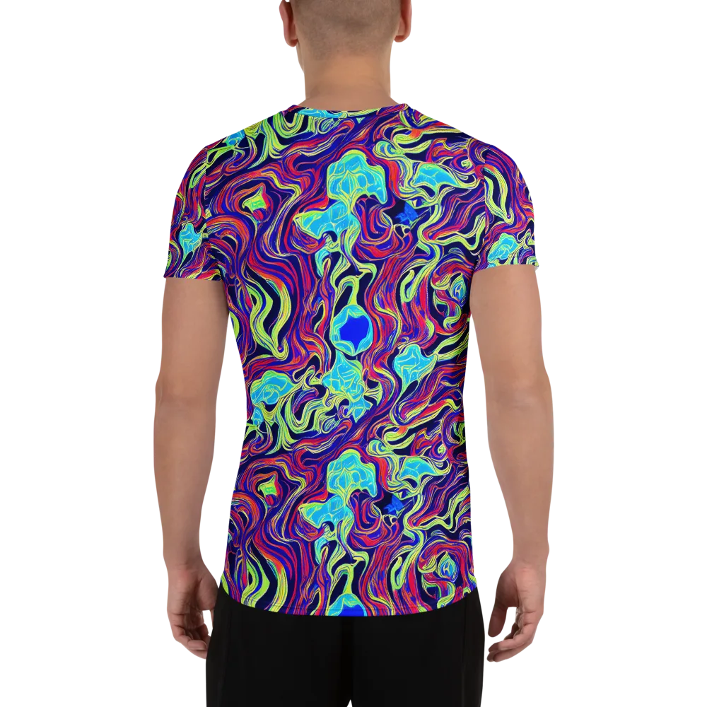 Plasma Waves on Men's Athletic T-Shirt — Back