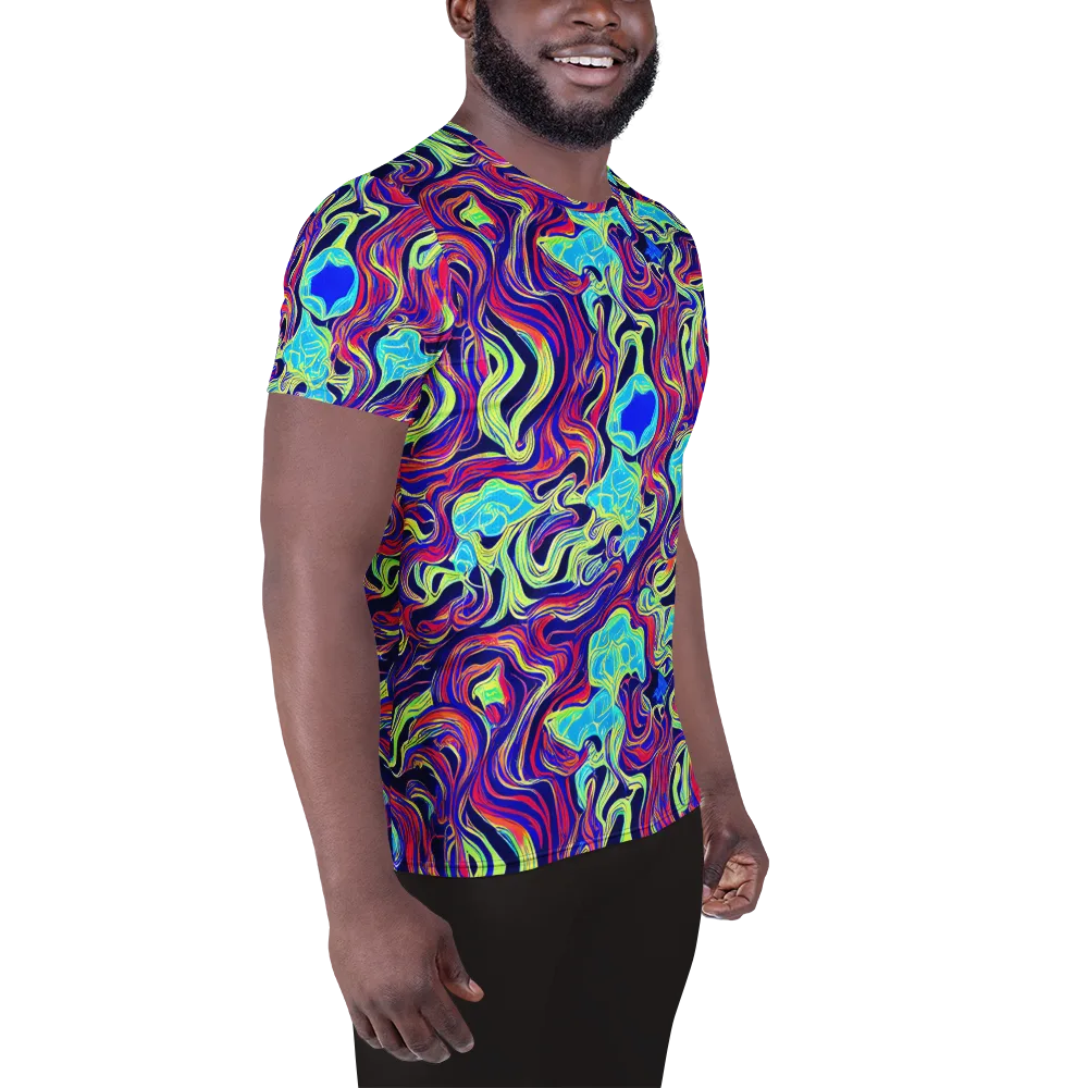 Plasma Waves on Men's Athletic T-Shirt — Right