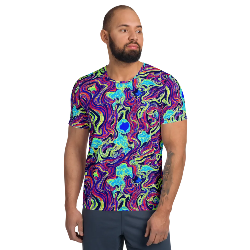 Plasma Waves on Men's Athletic T-Shirt — Front