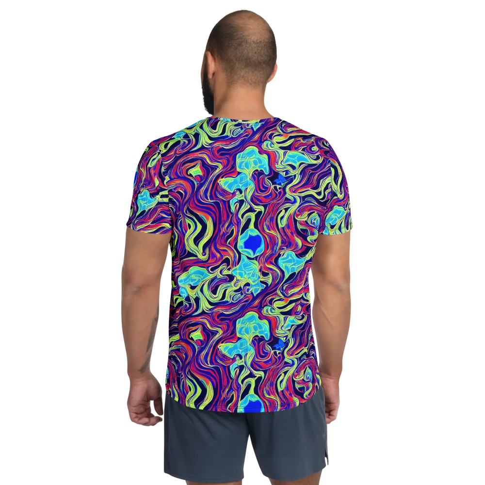 Plasma Waves on Men's Athletic T-Shirt — Back