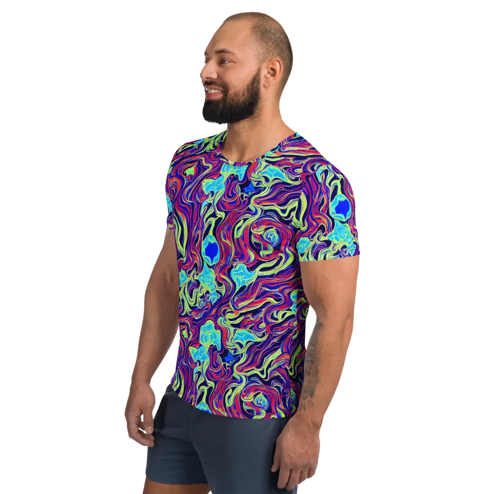 Plasma Waves on Men's Athletic T-Shirt — Left