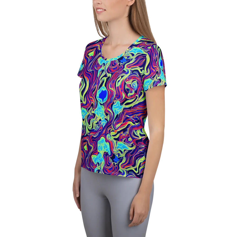 Plasma Waves on Women's Athletic T-Shirt — Left