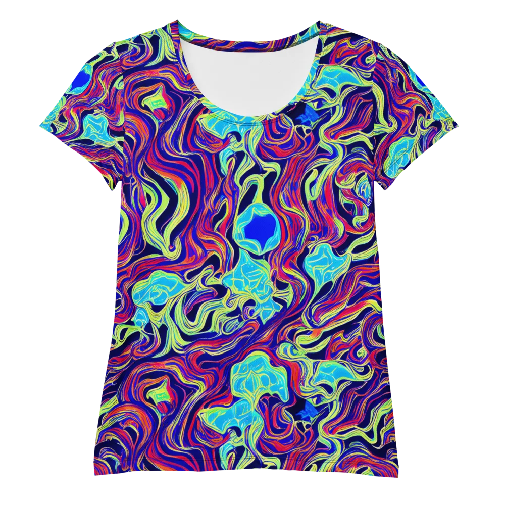 Plasma Waves on Women's Athletic T-Shirt — Front