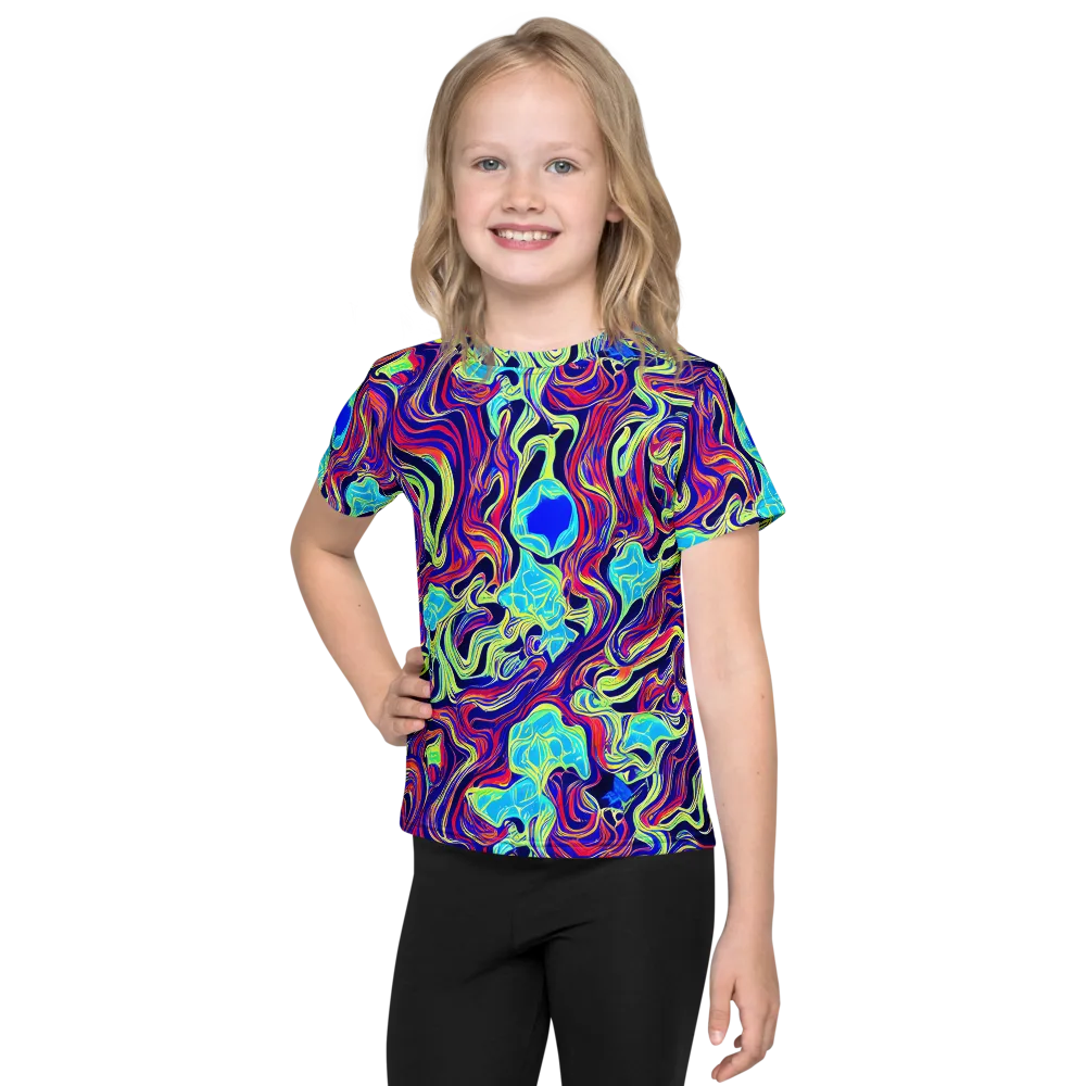 Plasma Waves on Kids Crew Neck T-Shirt — Front