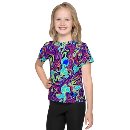 Plasma Waves on a Kids Crew Neck T-Shirt