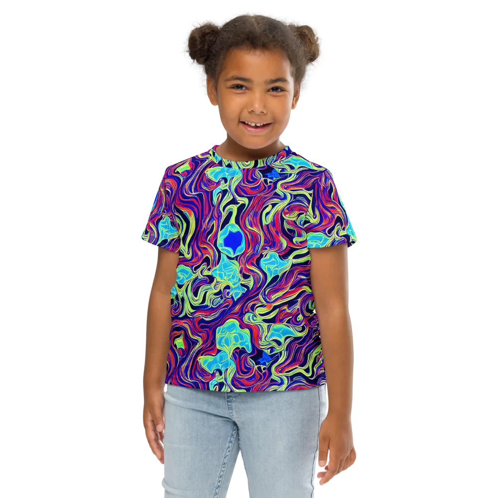 Plasma Waves on Kids Crew Neck T-Shirt — Front