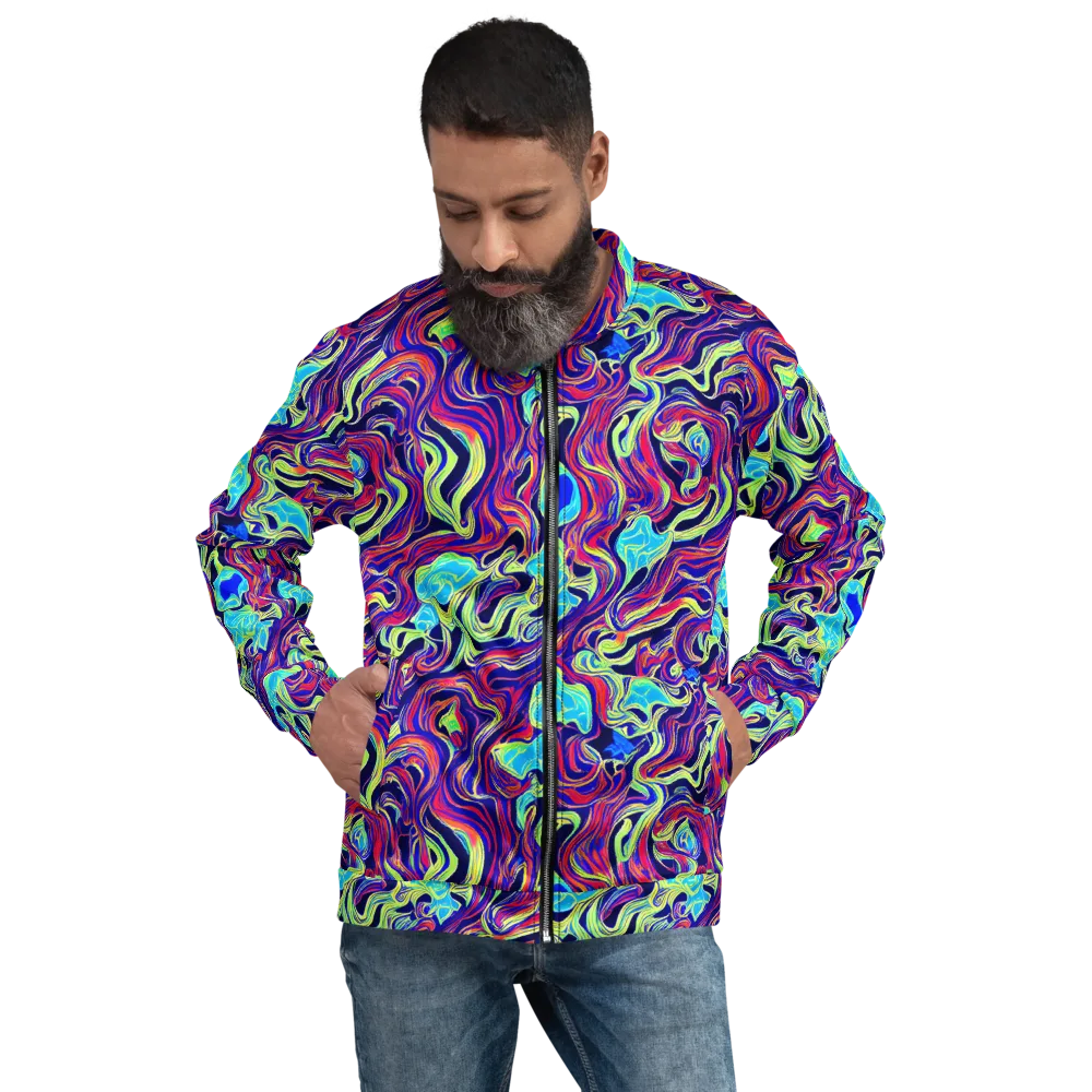 Plasma Waves on Bomber Jacket — Front