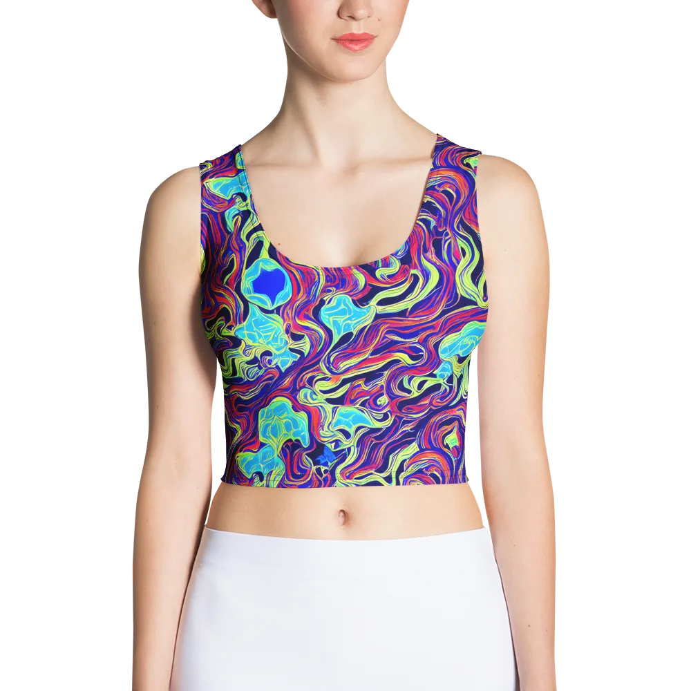 Plasma Waves on Crop Top — Front