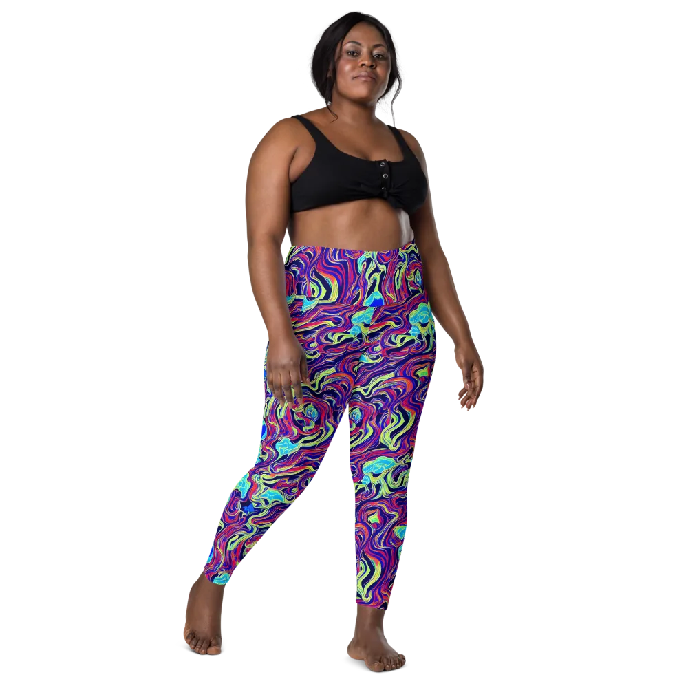 Plasma Waves on Leggings with Pockets — Front