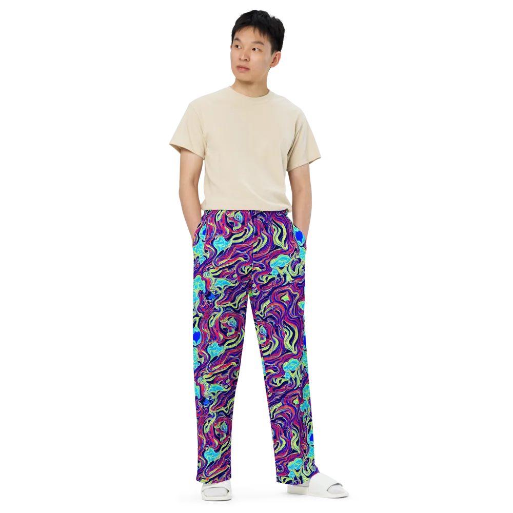 Plasma Waves on Wide-Leg Pants — Front