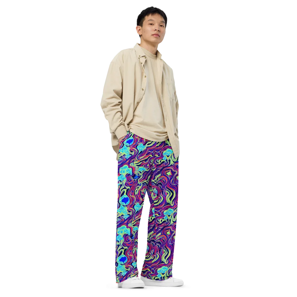 Plasma Waves on Wide-Leg Pants — Right Front