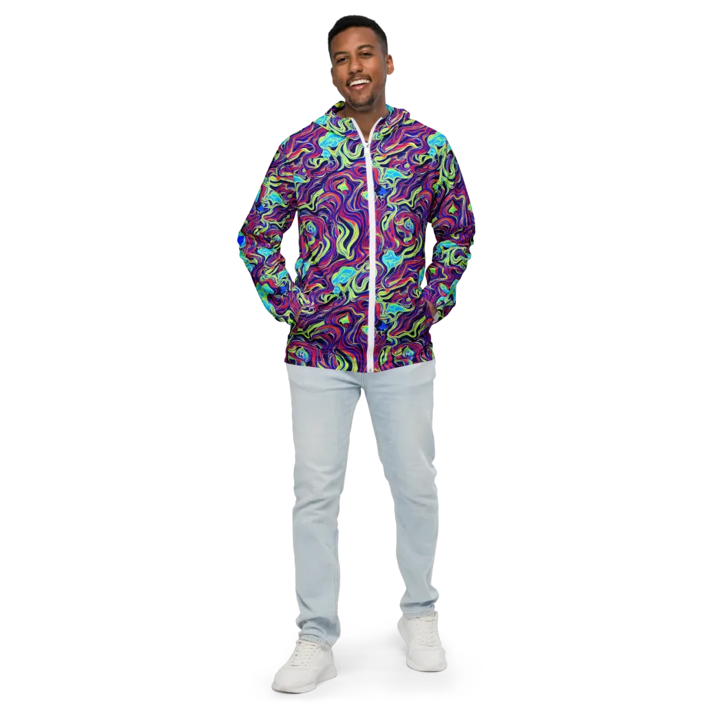 Plasma Waves on Men's Windbreaker — Front