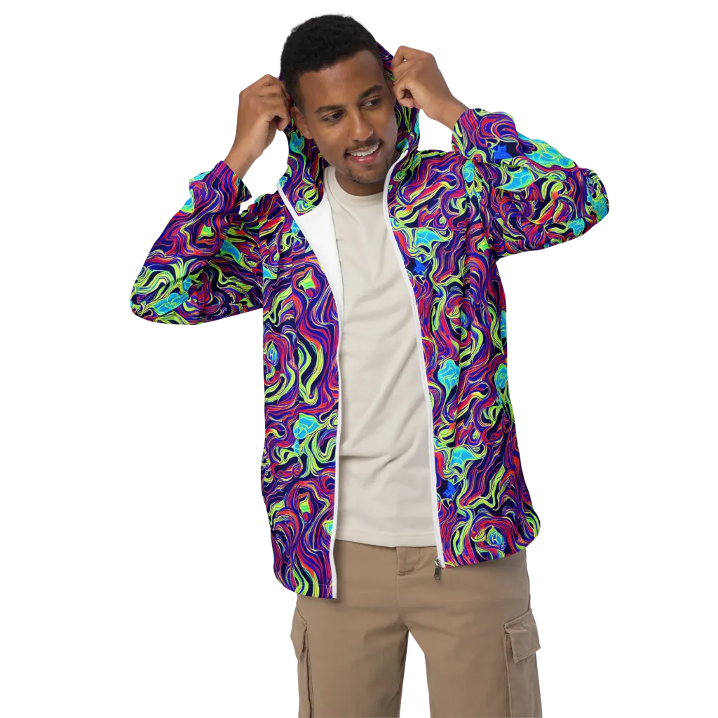 Plasma Waves on Men's Windbreaker — Front