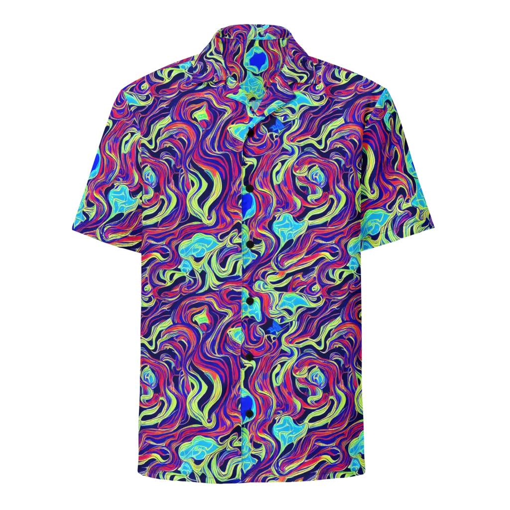 Plasma Waves on Button Shirt — Front