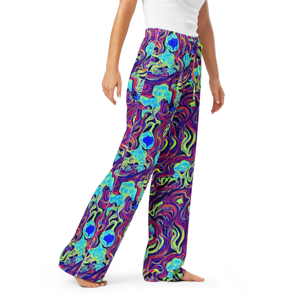 Plasma Waves on Women's Pajama Pants — Right Front