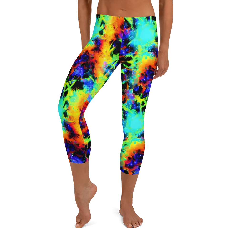 Psychic Pigment on Capri Leggings — Front