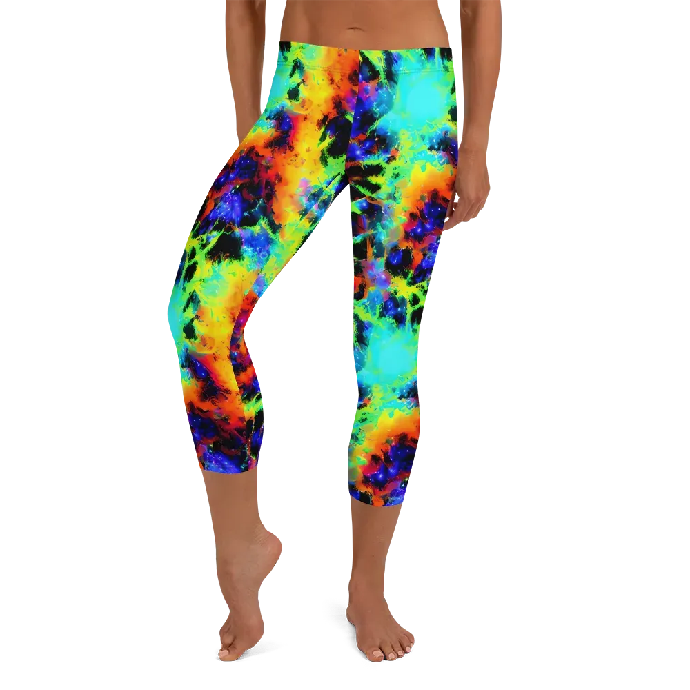 Psychic Pigment on Capri Leggings — Front