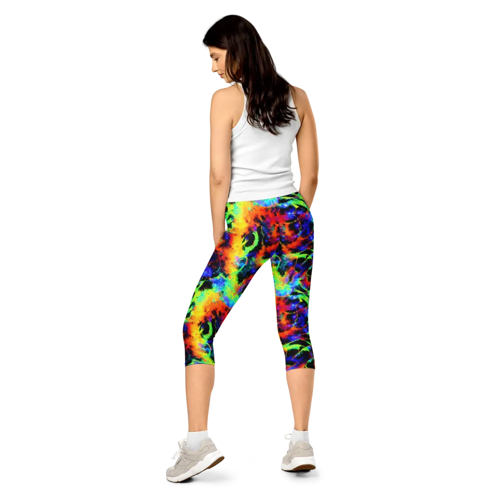 Psychic Pigment on Capri Leggings — Back