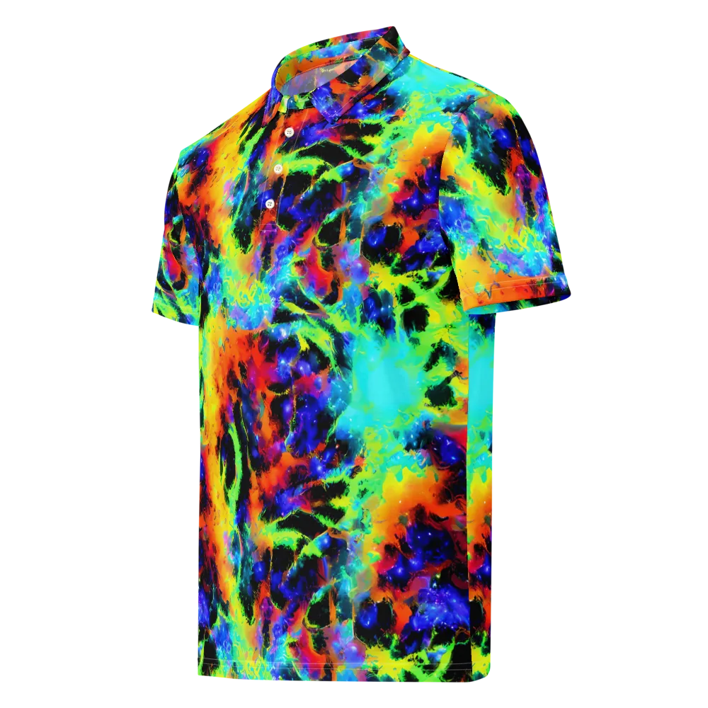 Psychic Pigment on Men's Slim Fit Polo Shirt — Left Front