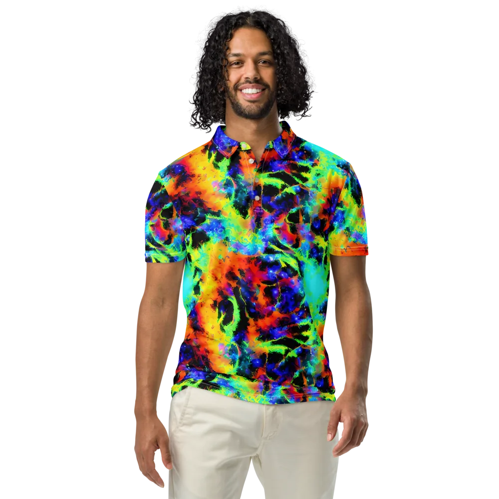 Psychic Pigment on Men's Slim Fit Polo Shirt — Front