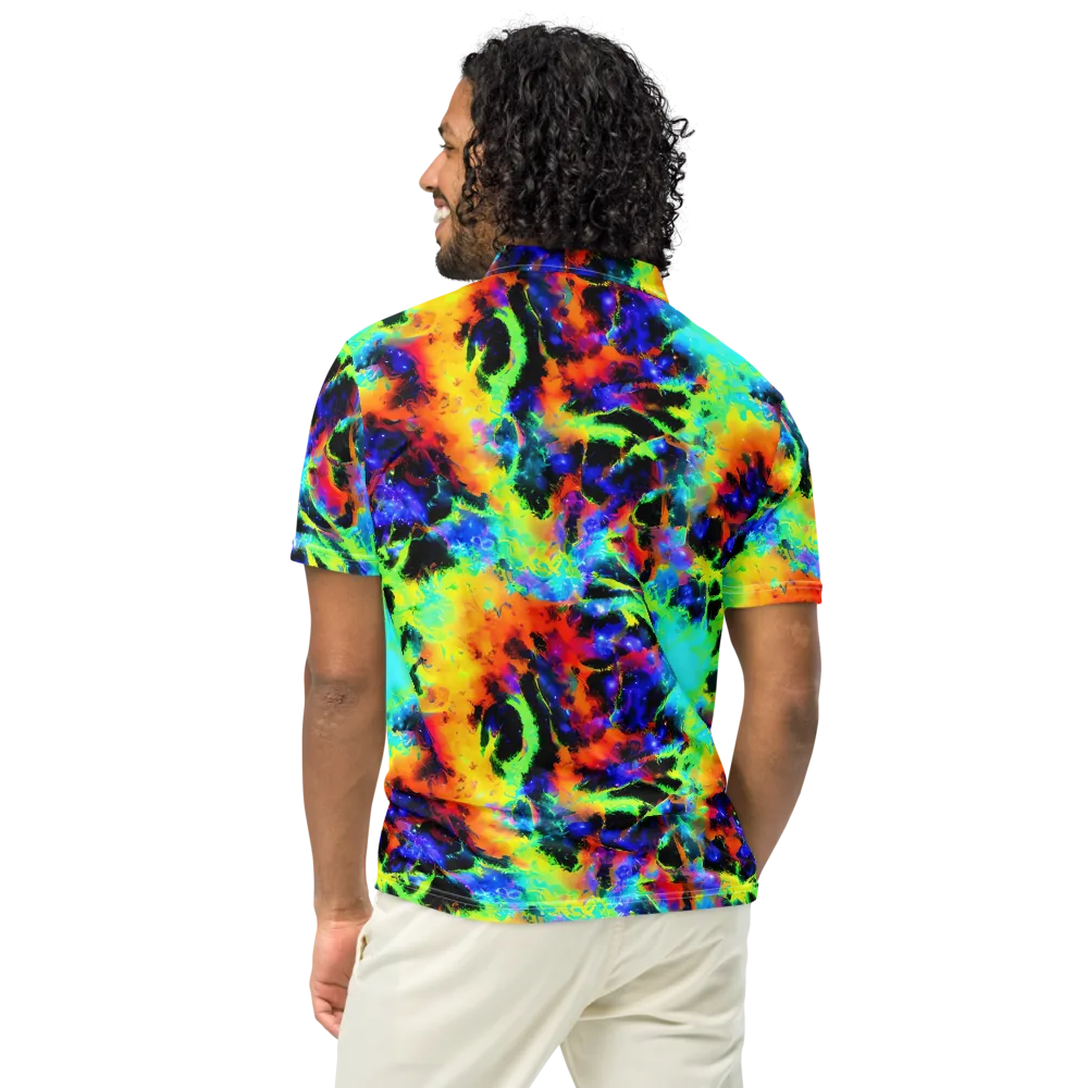 Psychic Pigment on Men's Slim Fit Polo Shirt — Back
