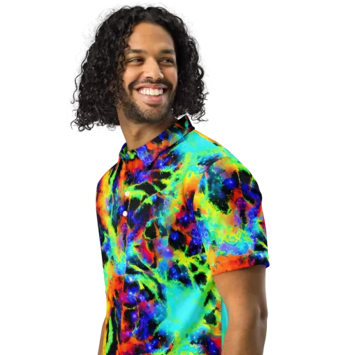 Psychic Pigment on a Men's Slim Fit Polo Shirt