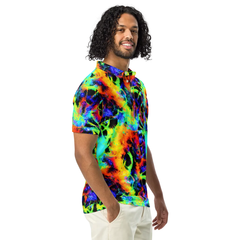 Psychic Pigment on Men's Slim Fit Polo Shirt — Right Front