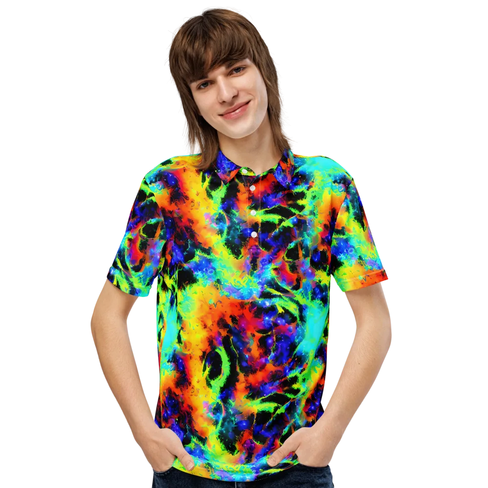 Psychic Pigment on Men's Slim Fit Polo Shirt — Front