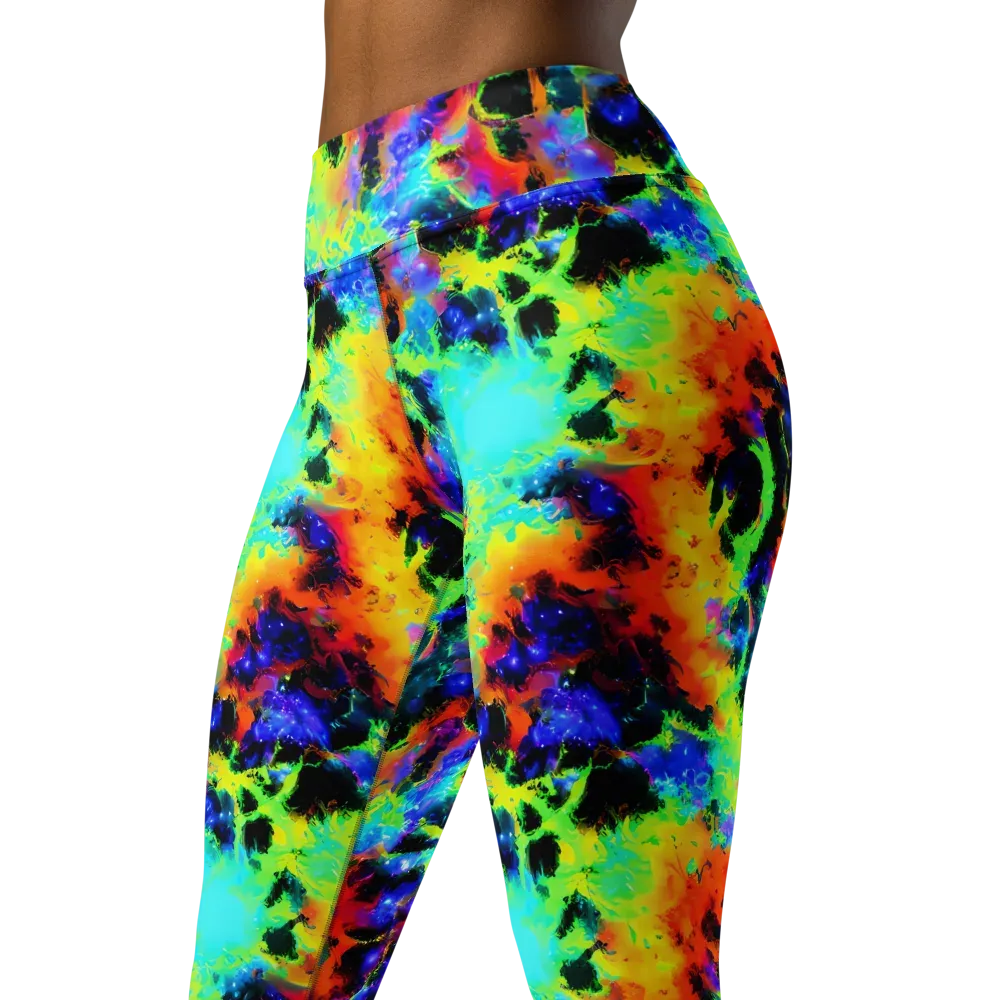Psychic Pigment on Yoga Leggings — Left Front
