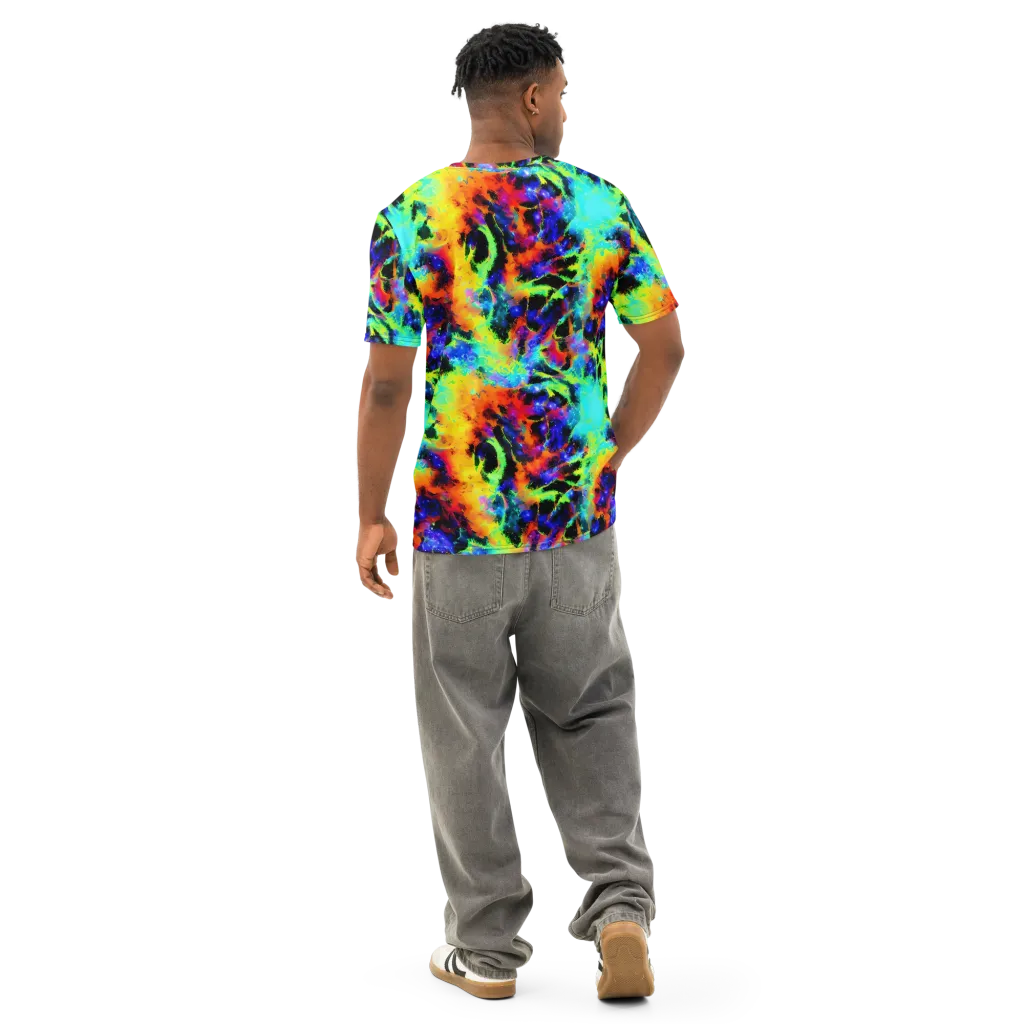 Psychic Pigment on Men's Cotton Crew Neck T-Shirt — Back