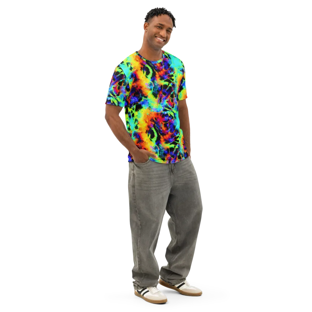 Psychic Pigment on Men's Cotton Crew Neck T-Shirt — Right Front
