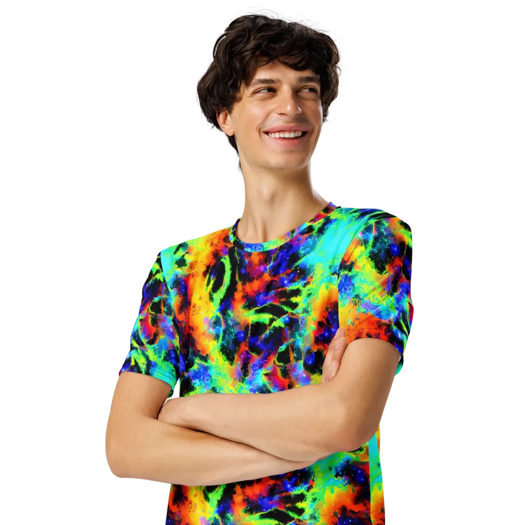 Psychic Pigment on Men's Crew Neck T-Shirt — Left Front
