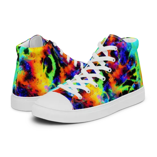 Psychic Pigment on a Men's High Top Canvas Shoes