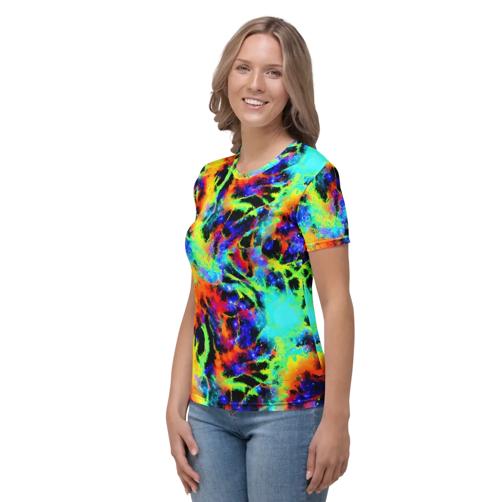 Psychic Pigment on Women's Crew Neck T-Shirt — Left