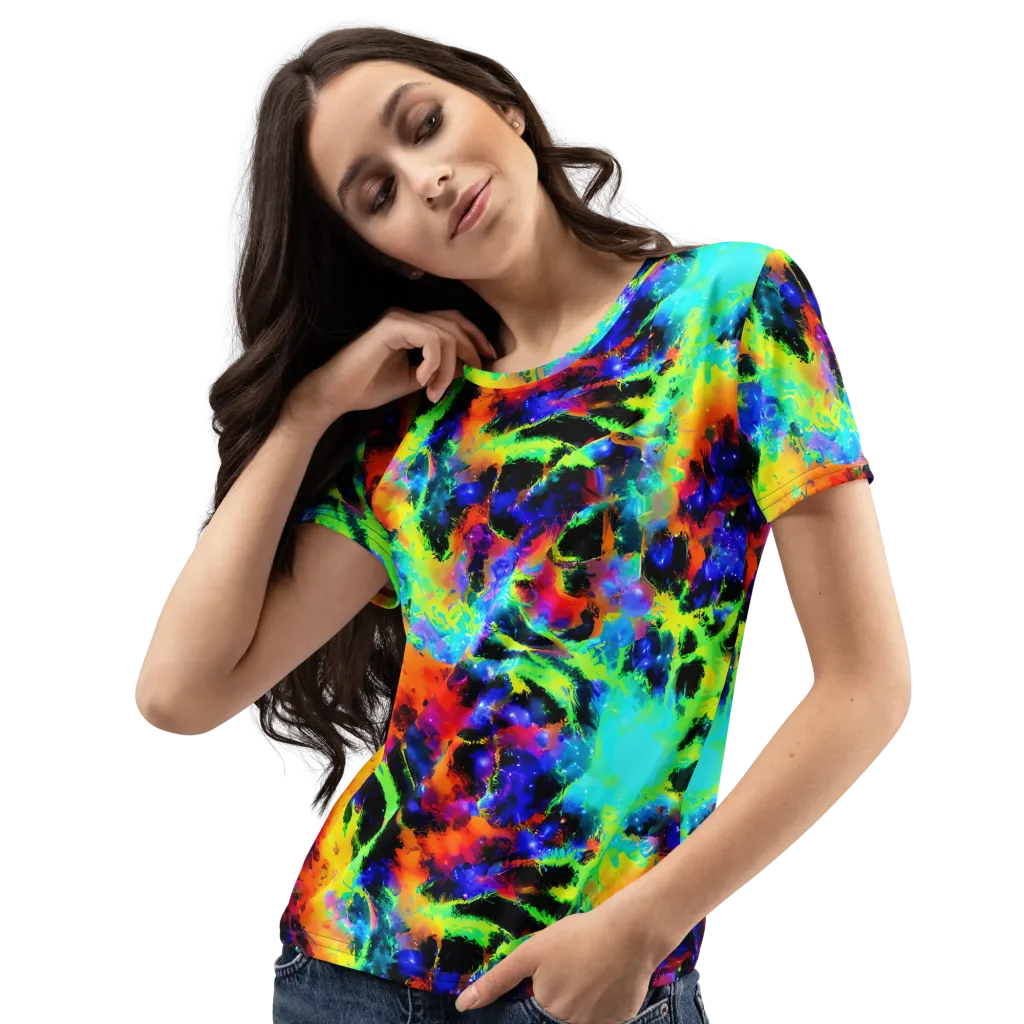 Psychic Pigment on Women's Crew Neck T-Shirt — Left Front
