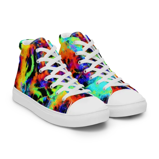 Psychic Pigment on a Women's High Top Canvas Shoes