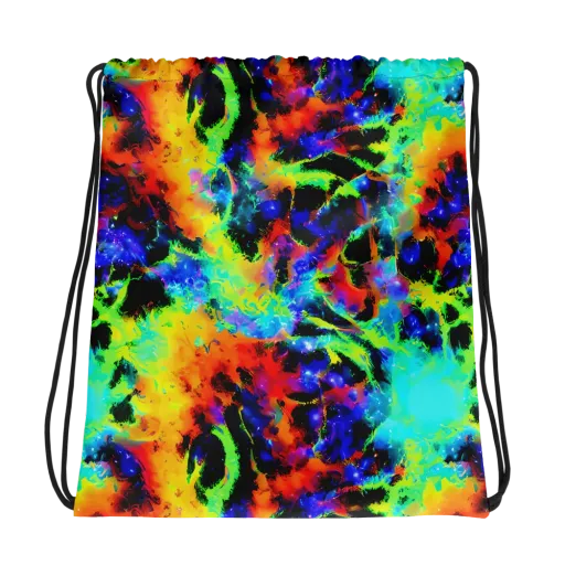 Psychic Pigment on a Drawstring Bag