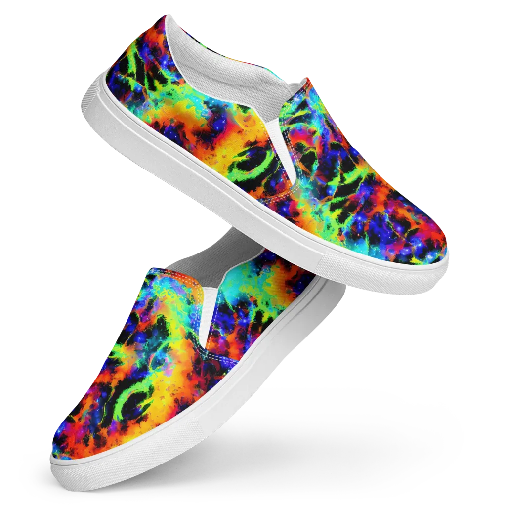 Psychic Pigment on Women's Slip-On Canvas Shoes — Front
