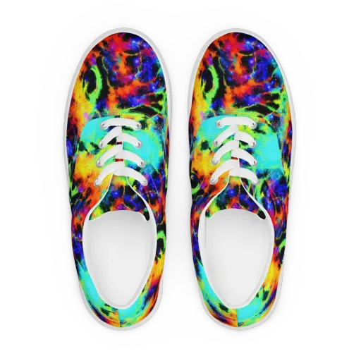 Psychic Pigment on a Men's Lace-Up Canvas Shoes