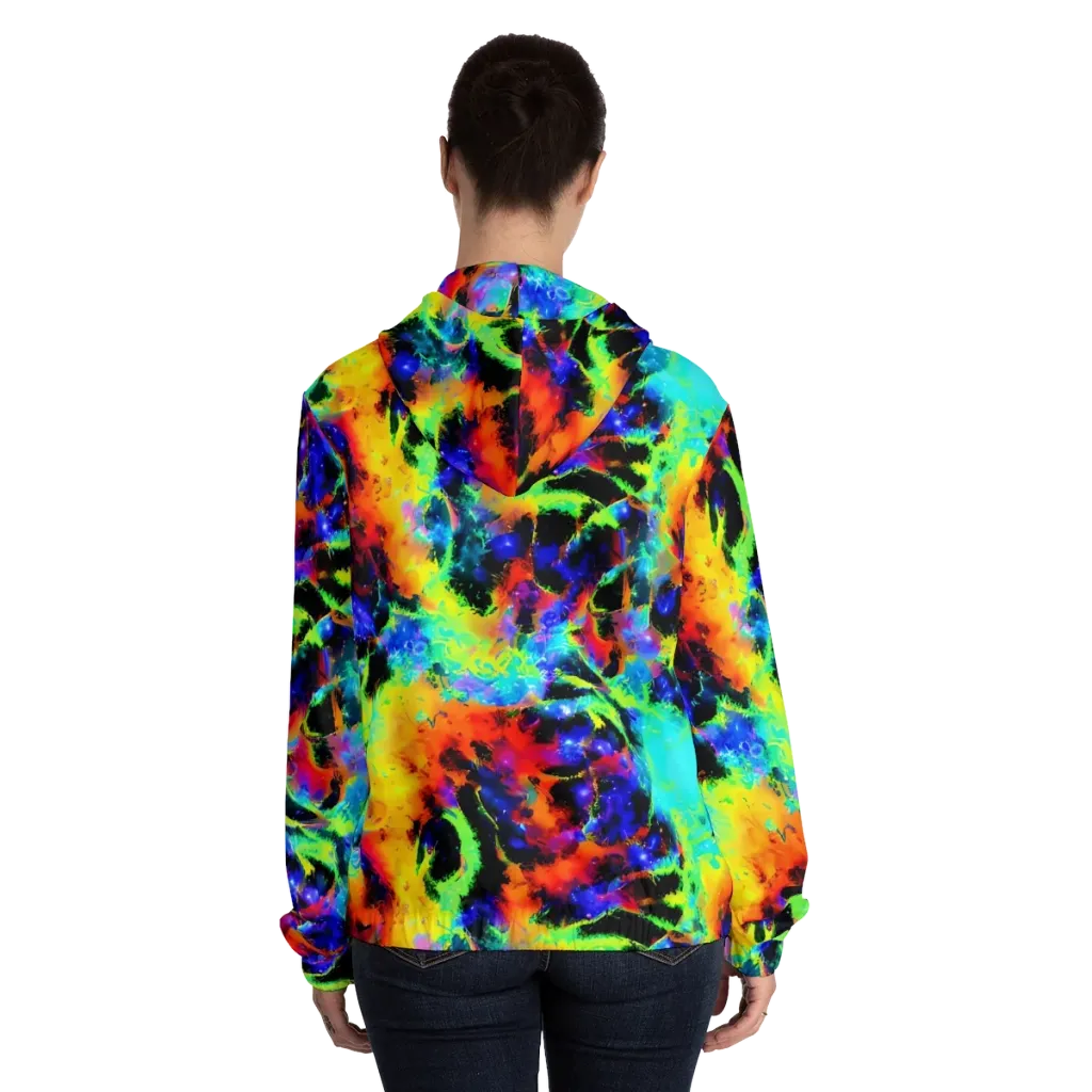 Psychic Pigment on Women's Full-Zip Hoodie — Back On Person