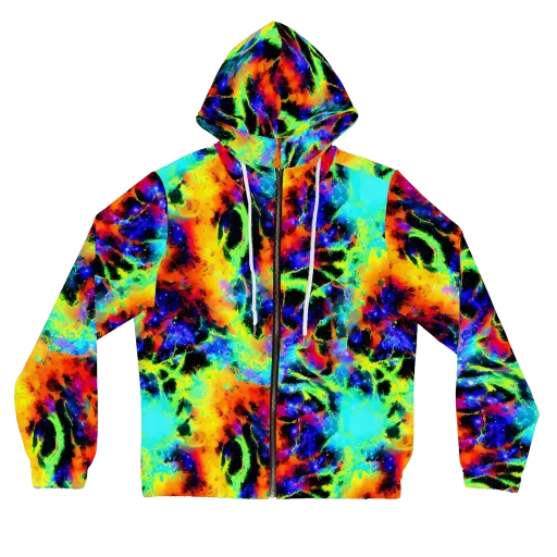 Psychic Pigment on a Women's Full-Zip Hoodie