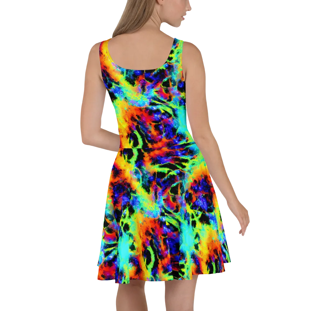 Psychic Pigment on Skater Dress — Back