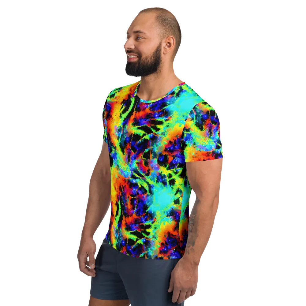 Psychic Pigment on Men's Athletic T-Shirt — Left