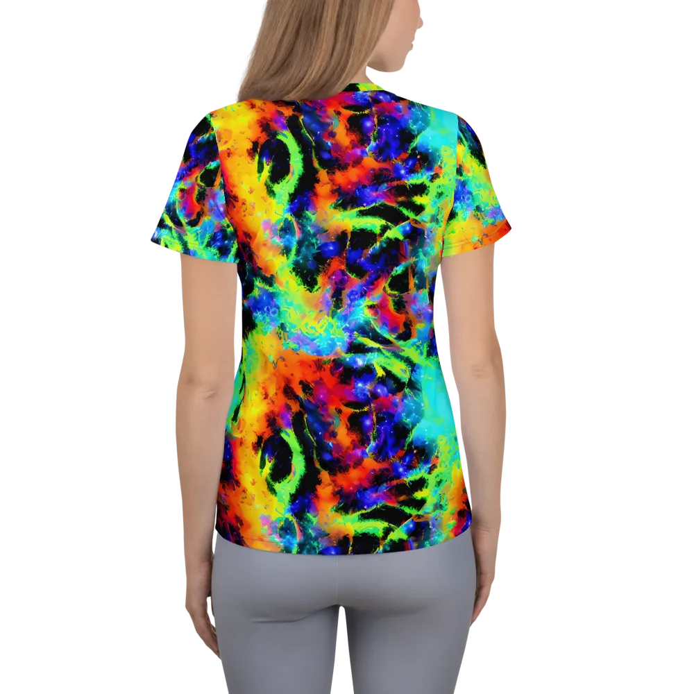 Psychic Pigment on Women's Athletic T-Shirt — Back