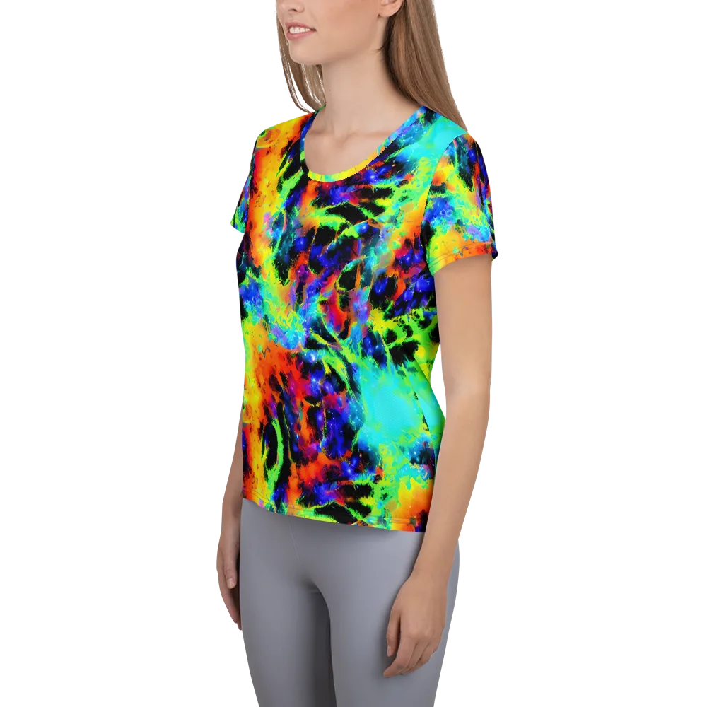 Psychic Pigment on Women's Athletic T-Shirt — Left