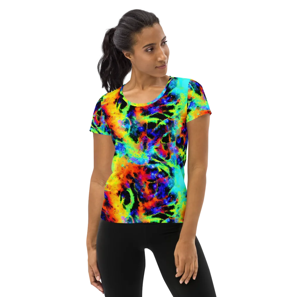 Psychic Pigment on Women's Athletic T-Shirt — Front