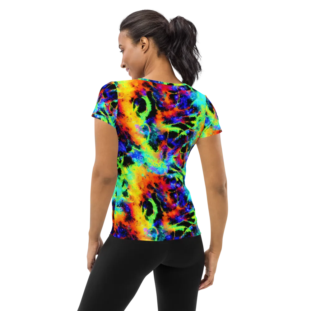 Psychic Pigment on Women's Athletic T-Shirt — Back