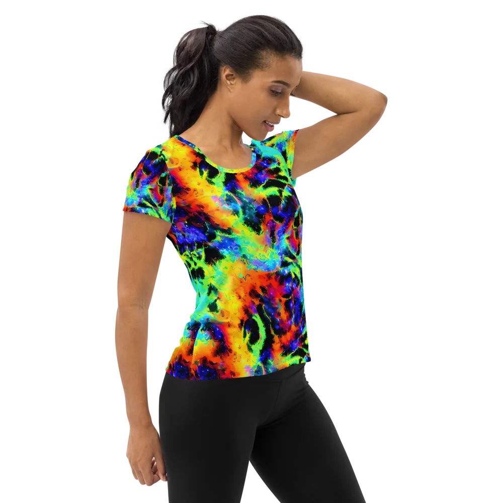 Psychic Pigment on Women's Athletic T-Shirt — Right