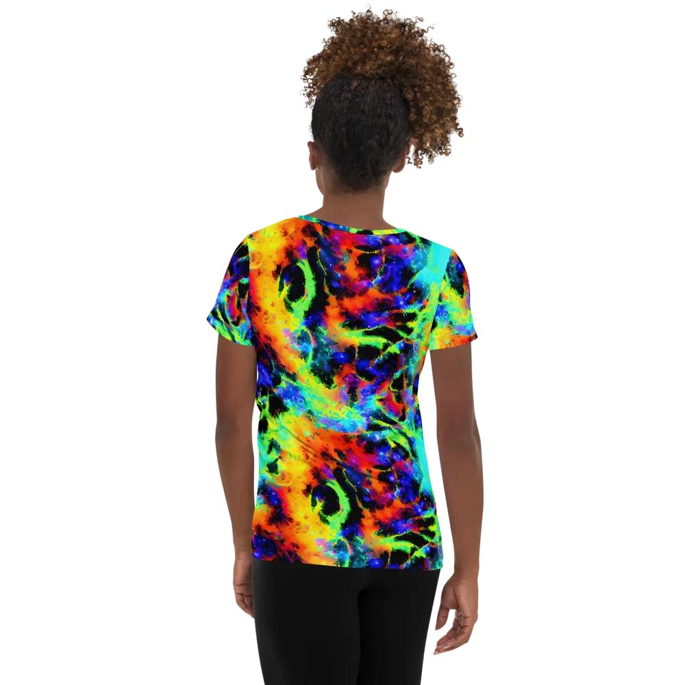 Psychic Pigment on Women's Athletic T-Shirt — Back